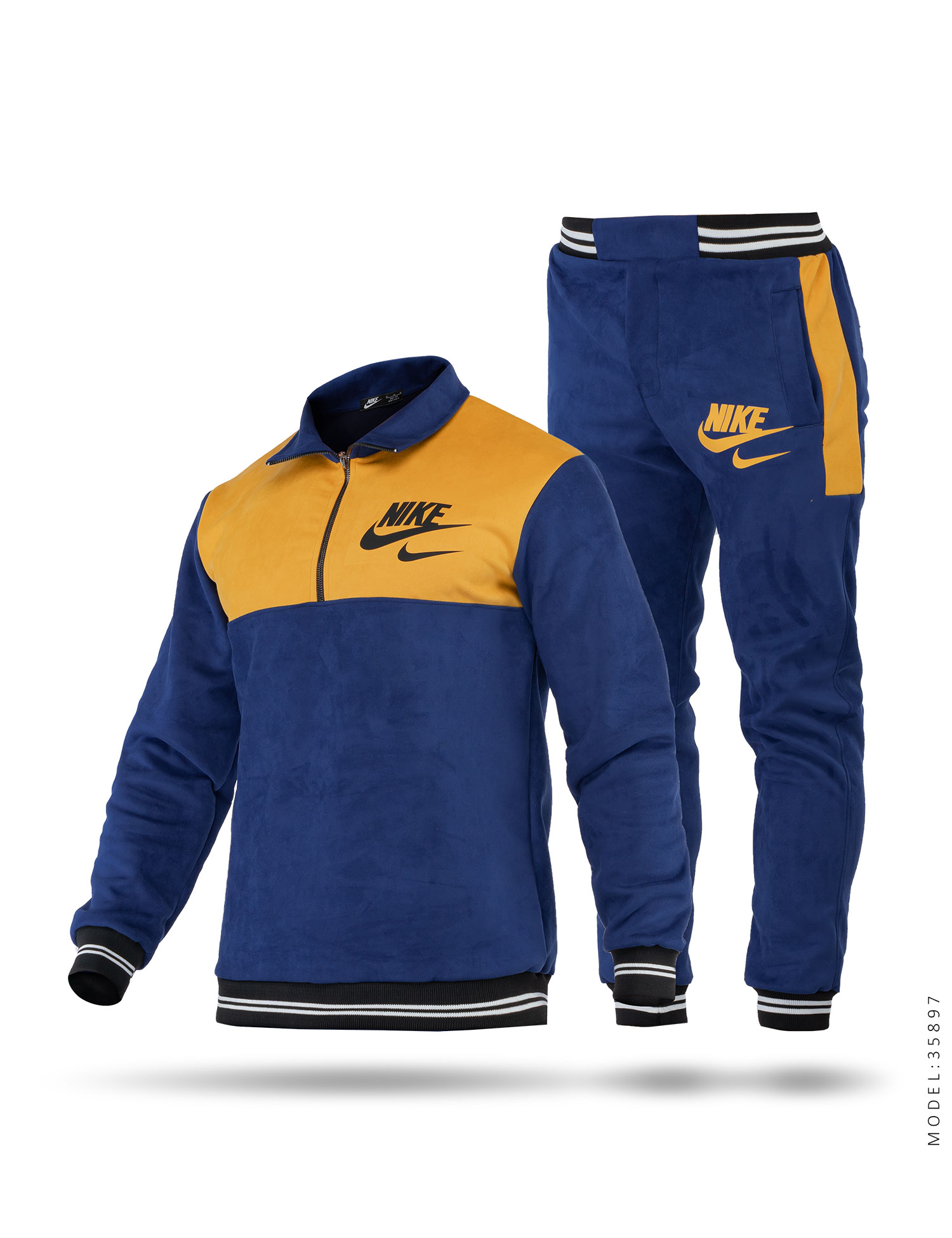 ست سویشرت نیم زیپ شلوار اسپرت Nike مدل 35897