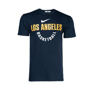 تیشرت Nike یقه گرد مردانه سرمه ای پنبه طرحدار مدل 45207