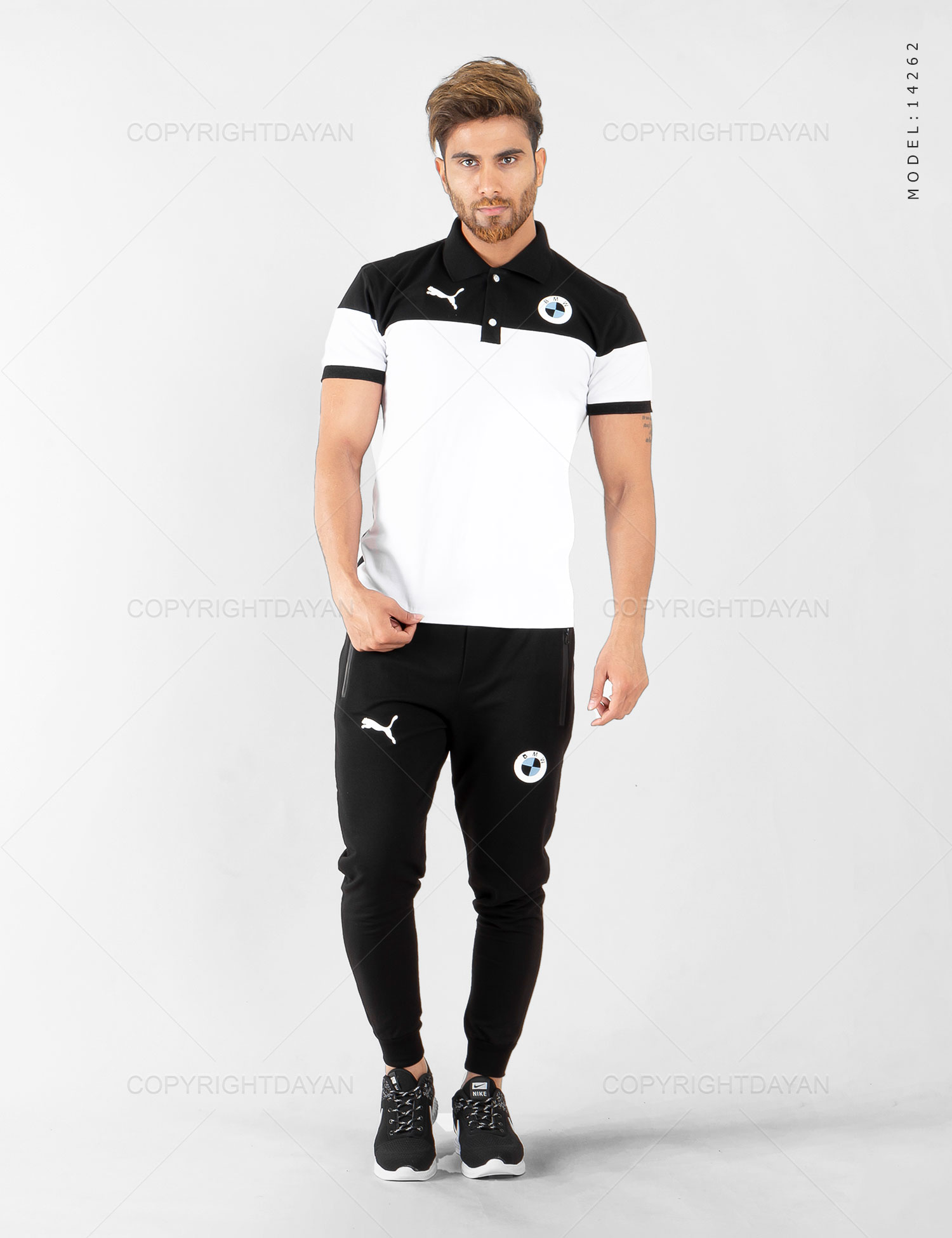 ست پولوشرت شلوار مردانه BMW مدل 14262