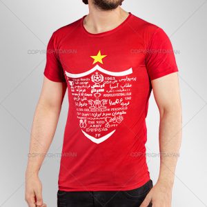 تیشرت هواداری پرسپولیس طرح طوفان سرخ