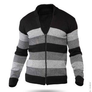 ژاکت بافت مردانه زیپ دار یقه ایستاده Emery مدل 31815