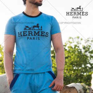 تیشرت مردانه Hermes (آبی)