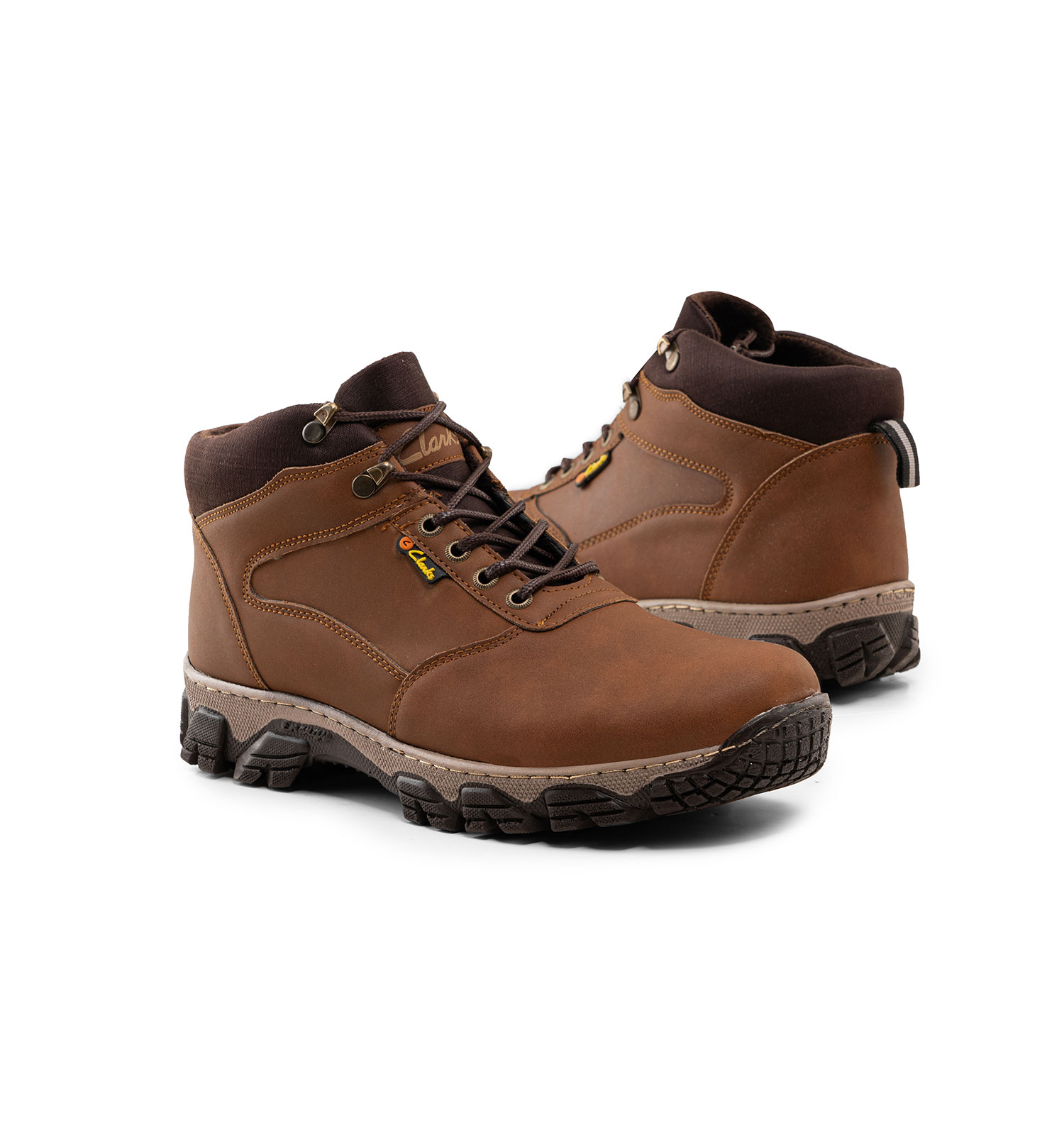 کفش ساقدار مردانه عسلی Clarks بند دار مدل 45421