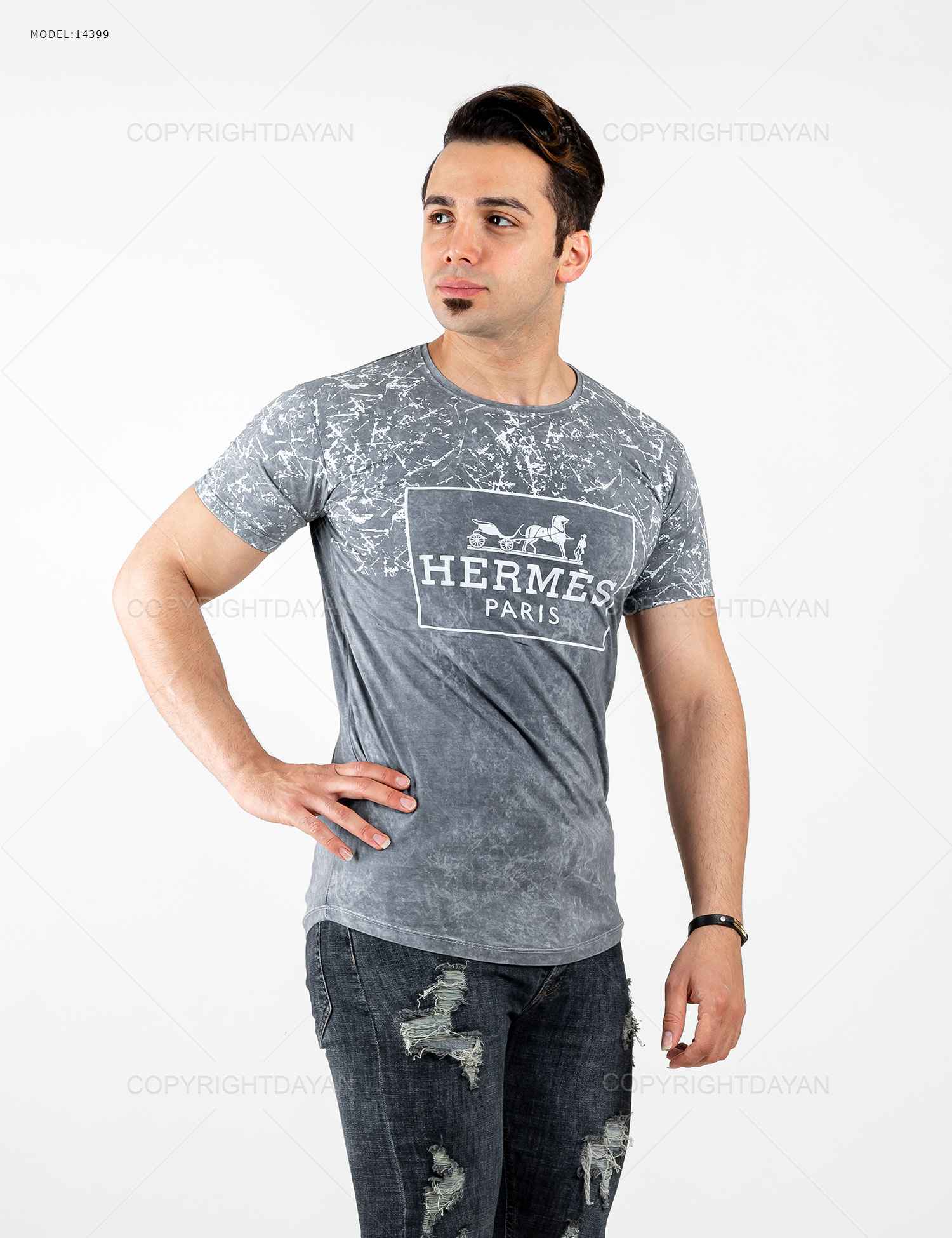 تیشرت مردانه Hermes مدل 14399