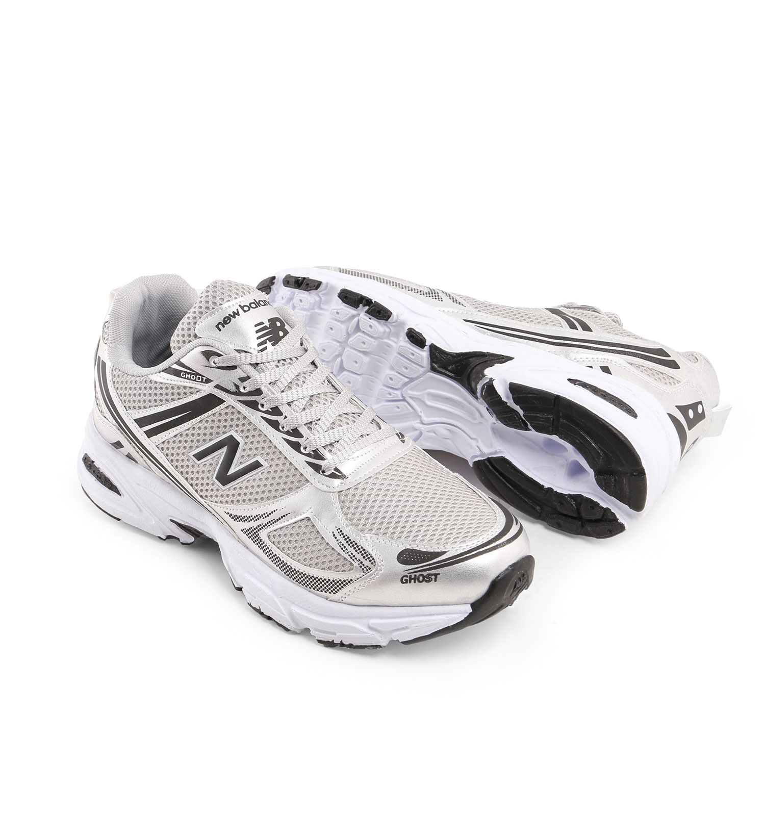 کفش اسپرت New Balance مردانه نقره ای بندی مدل 42554