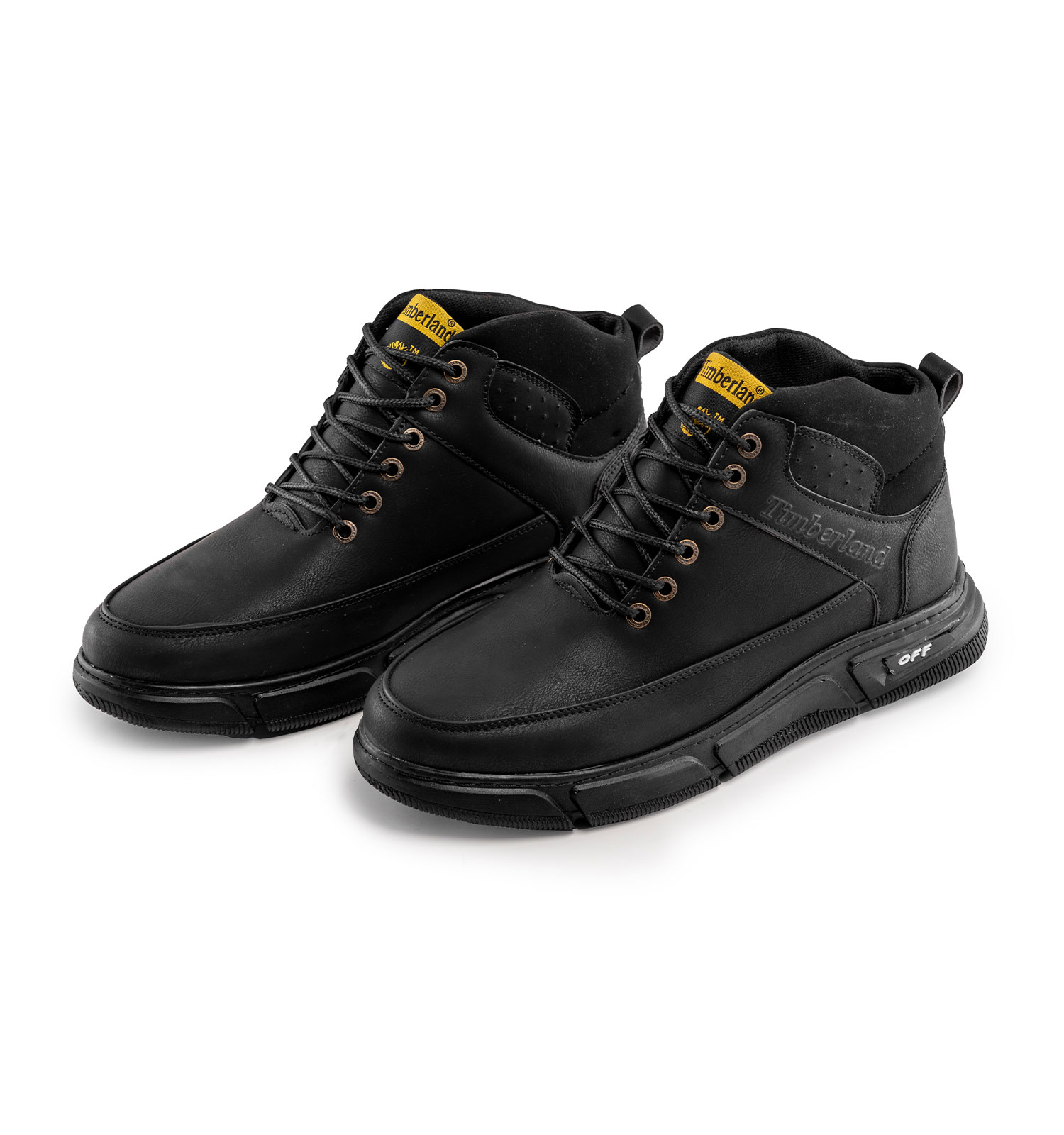 کفش ساقدار چرم مصنوعی مردانه اسپرت بنددار Timberland مشکی مدل 40739