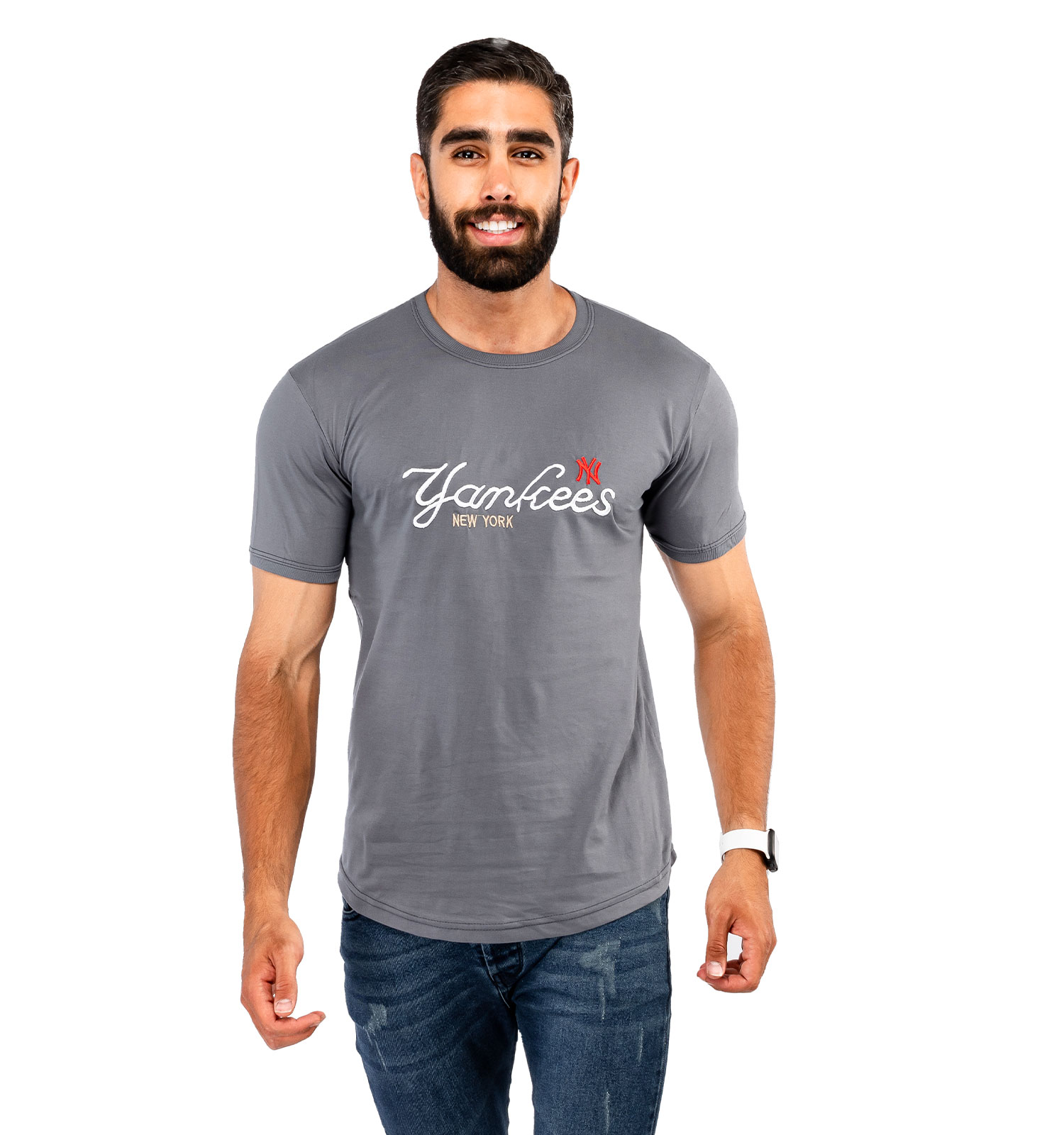 تیشرت مردانه یقه گرد New York مدل 38209