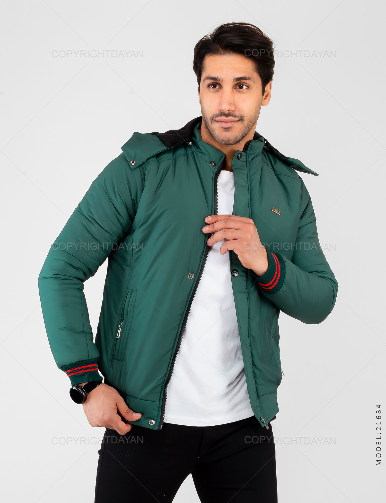 کاپشن مردانه Zara مدل 21684