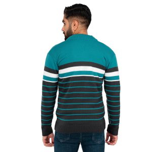 ژاکت بافت مردانه زیپ دار یقه ایستاده Enzo مدل 39791