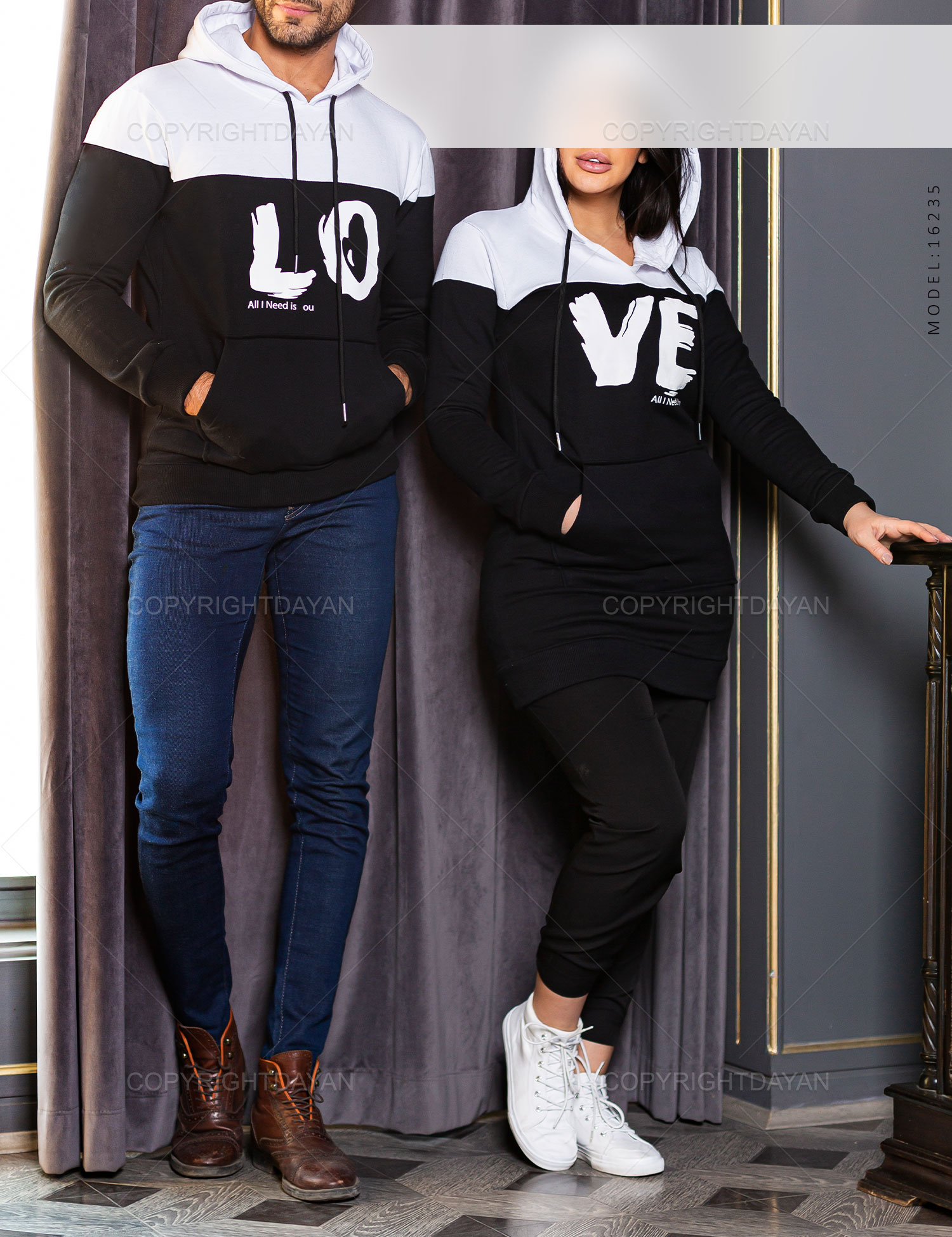 ست دونفره سویشرت Love مدل 16235