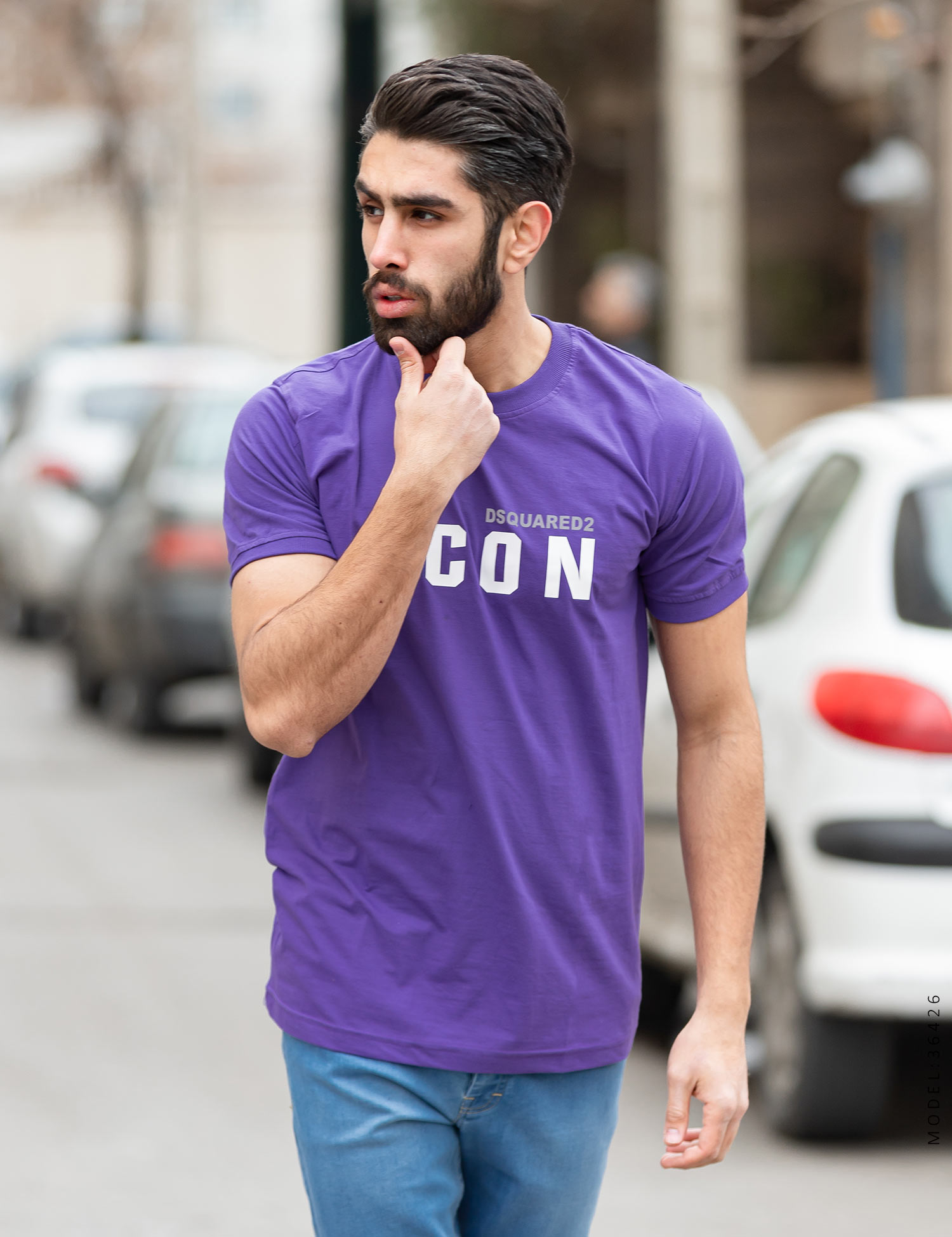 تیشرت یقه گرد مردانه Icon مدل 36426