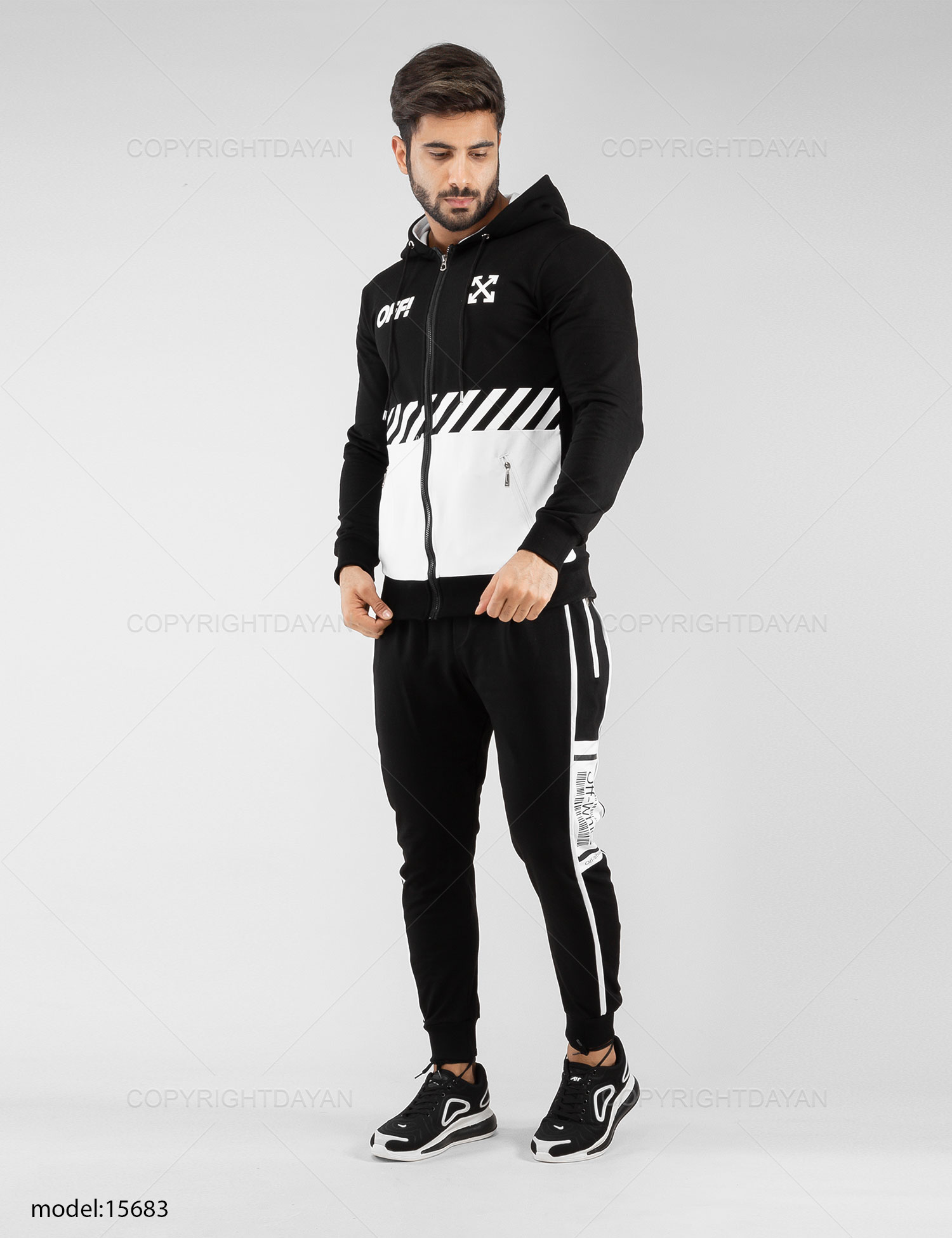 ست سویشرت شلوار مردانه Off – White مدل 15683