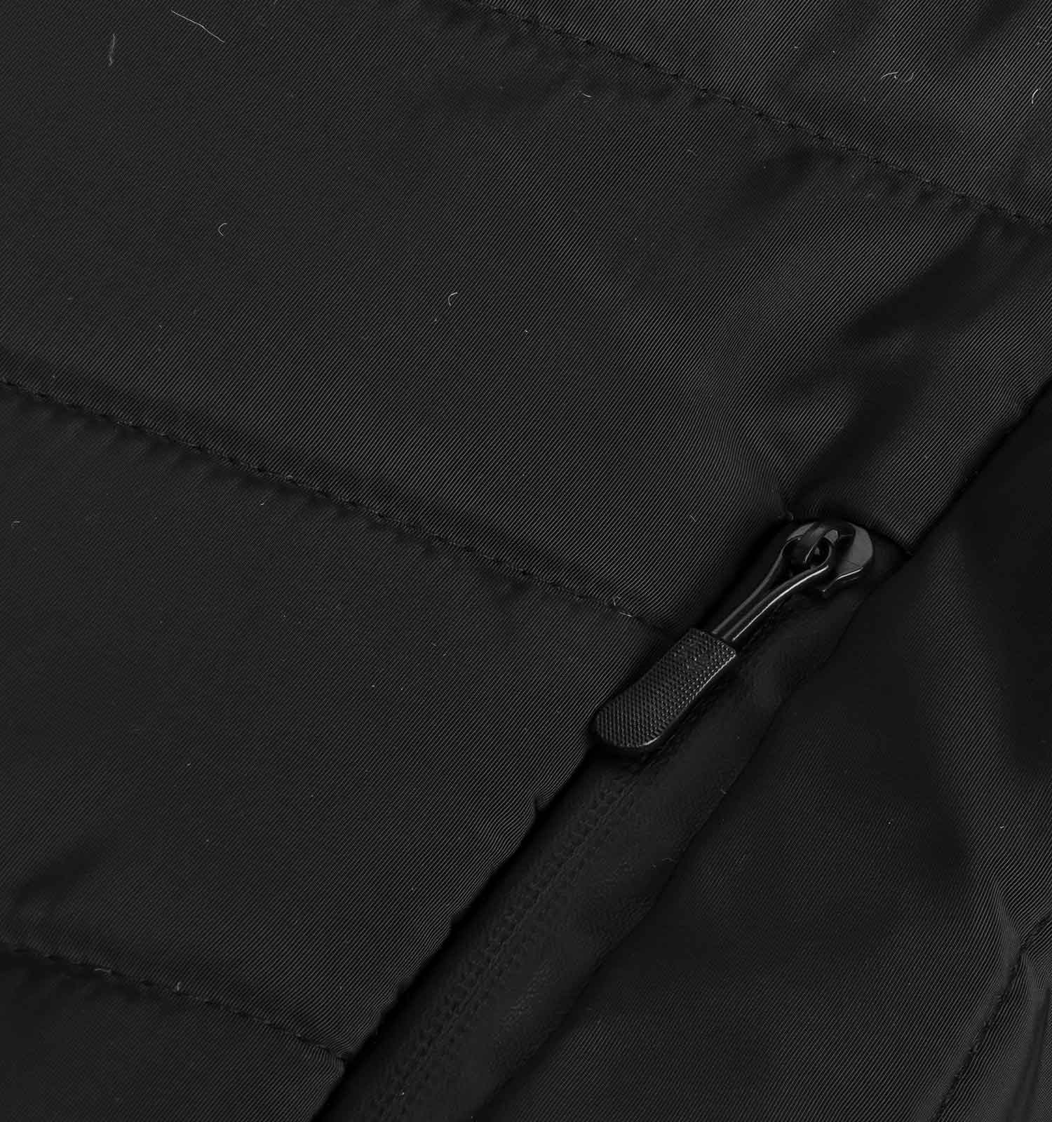 کاپشن پافر بادی مشکی کلاهدار مدل 45991