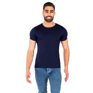 تیشرت Esprit یقه گرد مردانه سرمه ای ساده مدل 43738