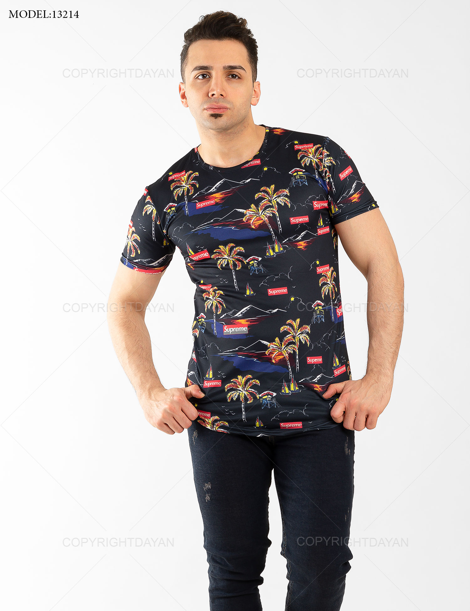 تیشرت مردانه Supreme مدل 13214