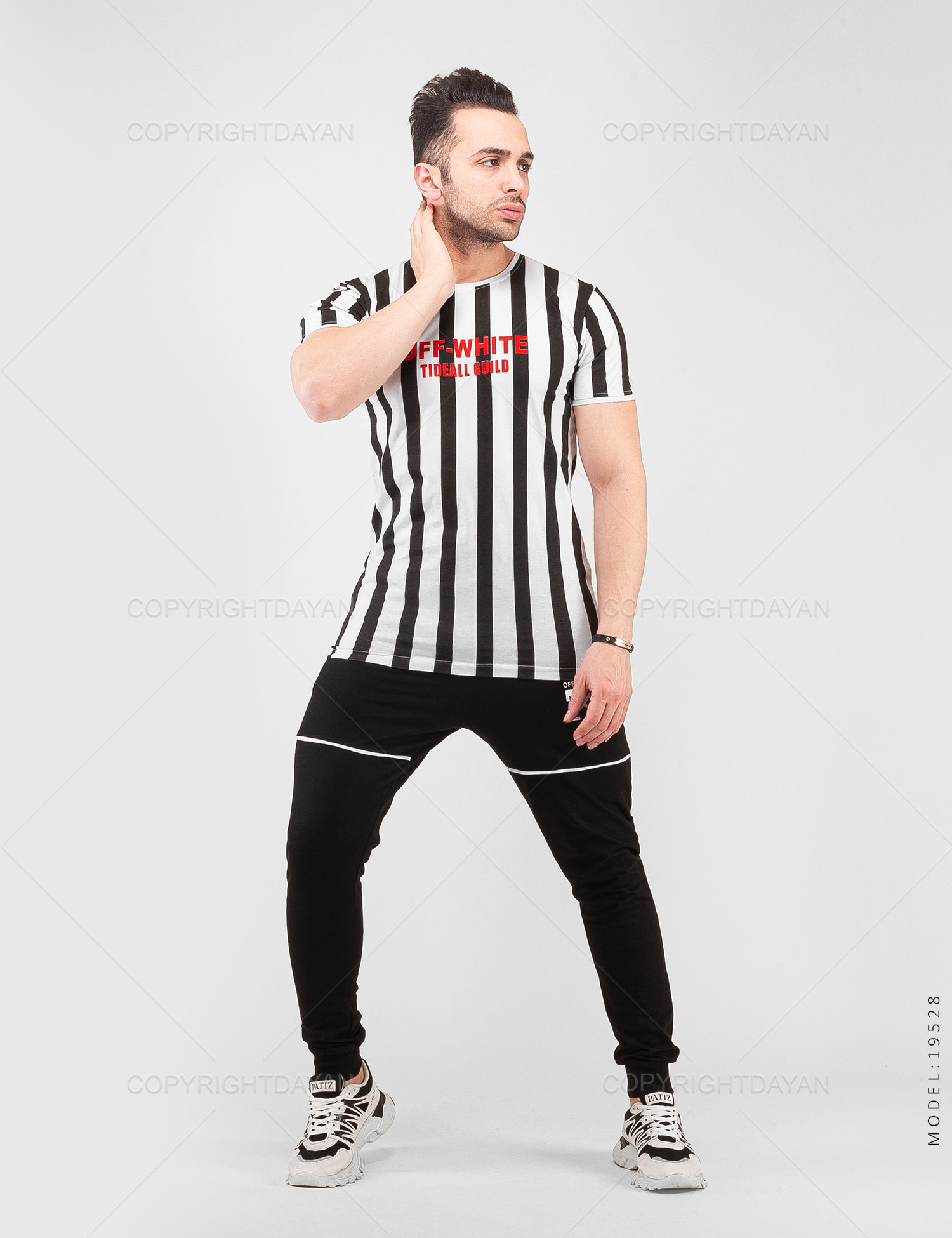 ست تیشرت شلوار مردانه Off – white مدل 19528