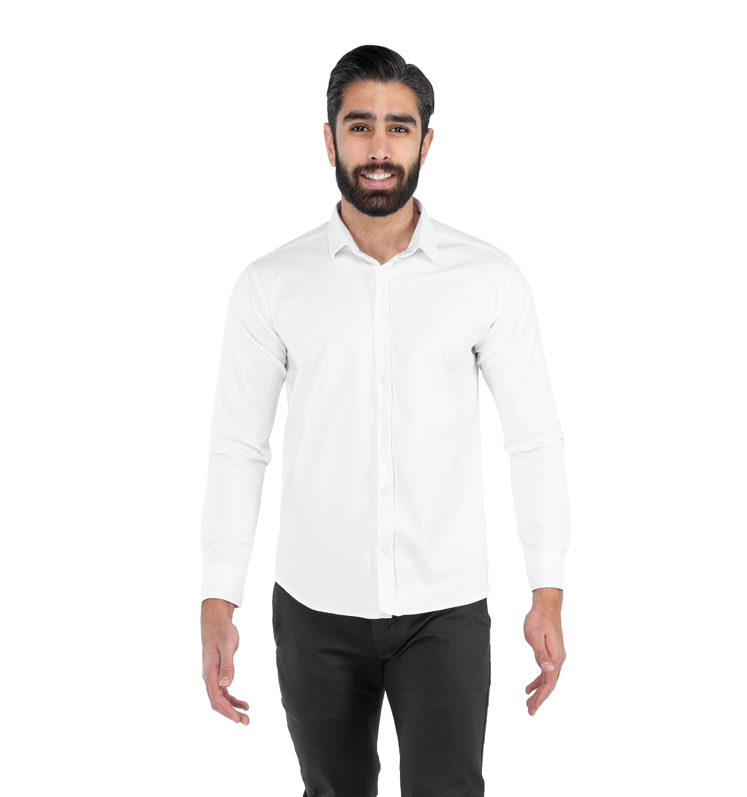 پیراهن اسپرت کتان مردانه آستین بلند سفید Polo مدل 41761