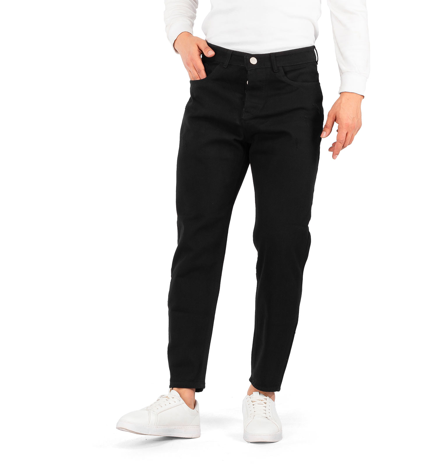 شلوار لی مام استایل مردانه مشکی اسپرت Zara مدل 40129
