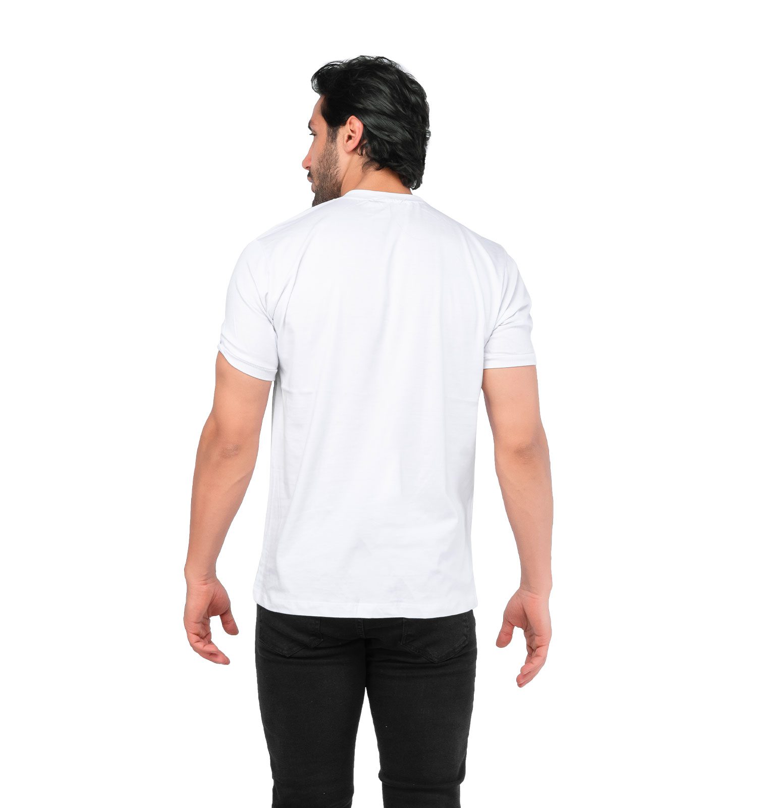 تیشرت Ferragamo یقه گرد مردانه سفید پنبه ساده مدل 44716