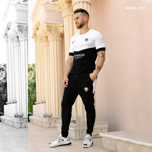 ست تیشرت شلوار مردانه Manchester City مدل S 9955