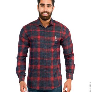 پیراهن مردانه چهارخانه Polo مدل 38995