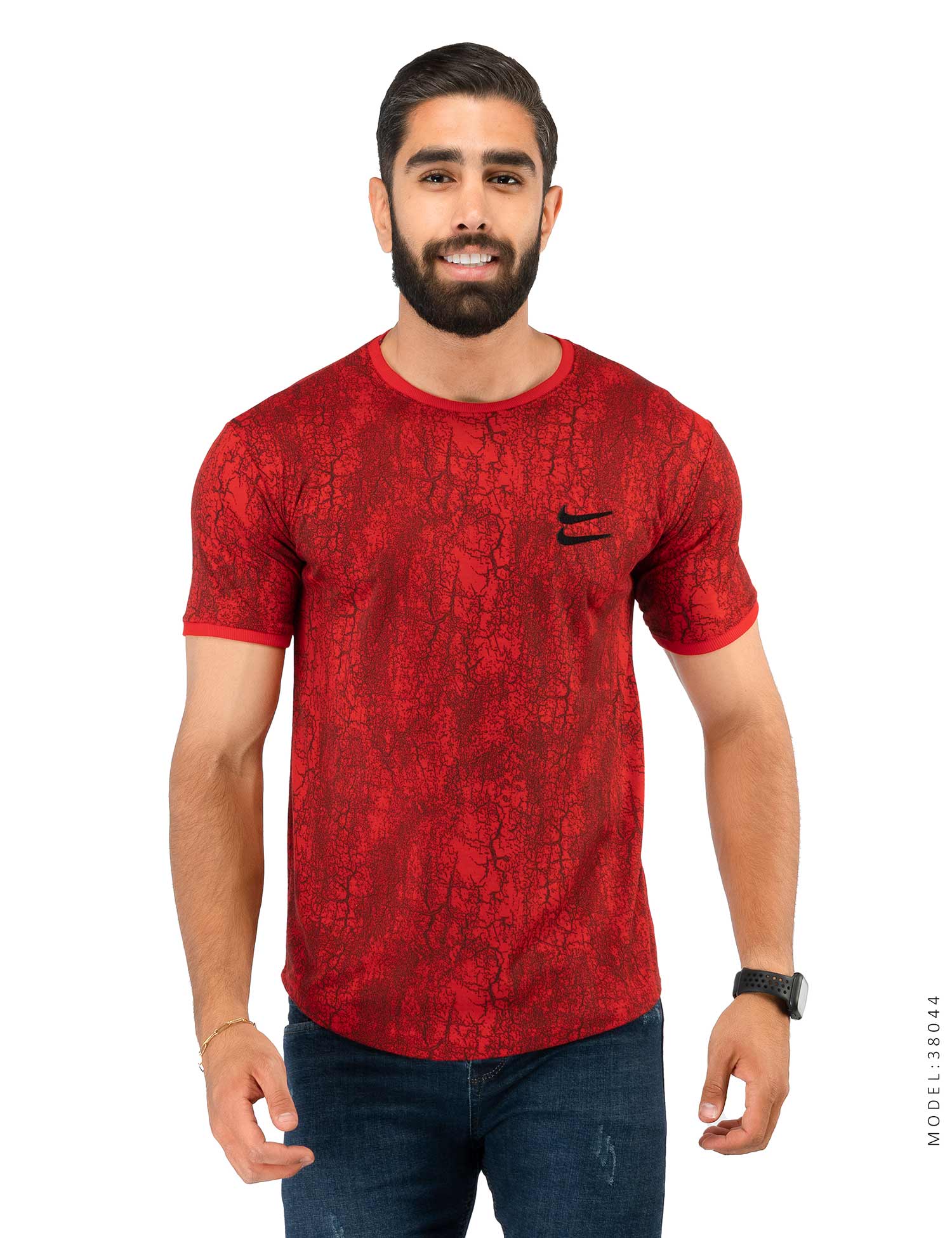 تیشرت مردانه طرحدار یقه گرد Nike مدل 38044