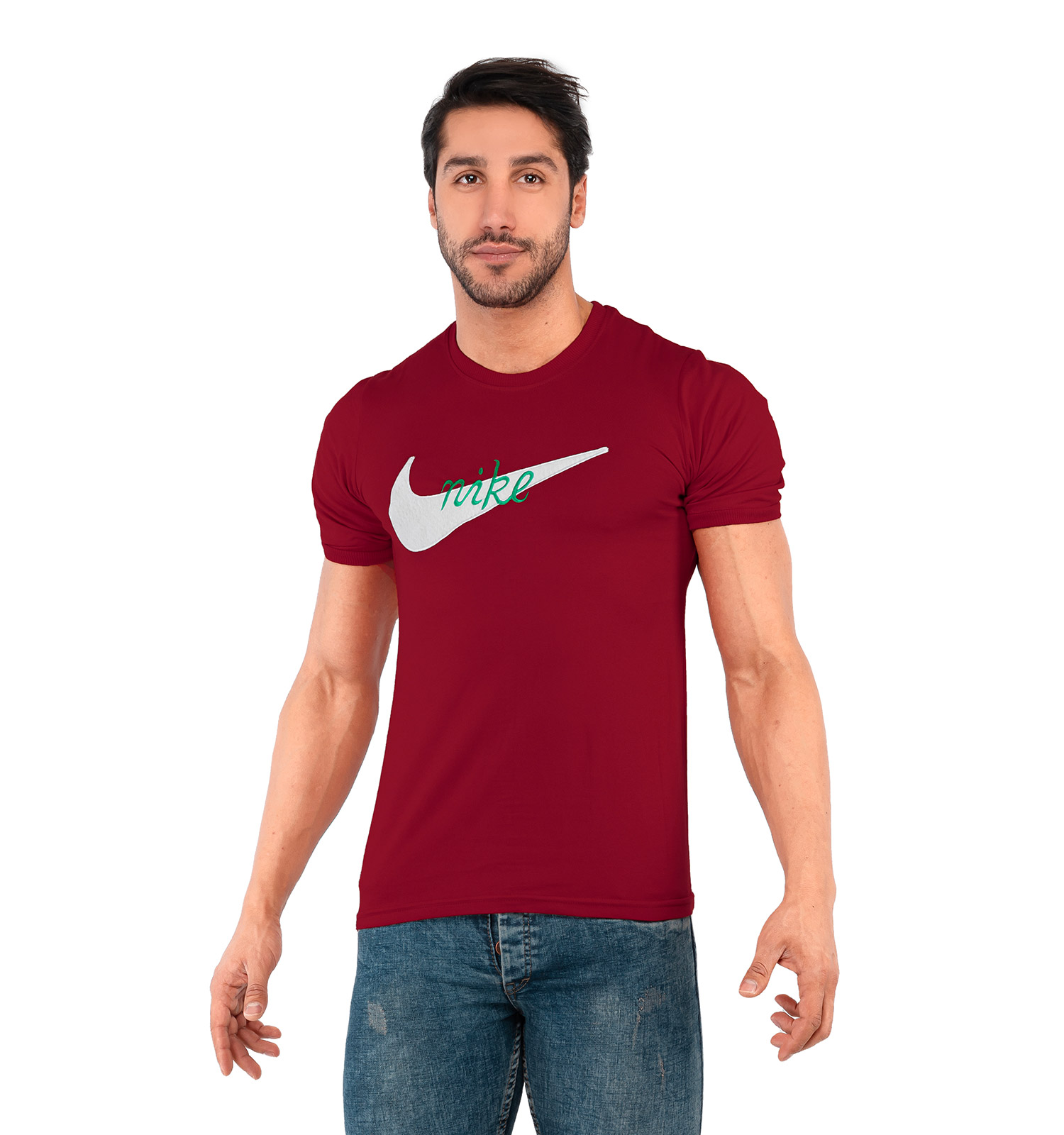 تیشرت مردانه آستین گلدوزی یقه گرد Nike مدل 36660