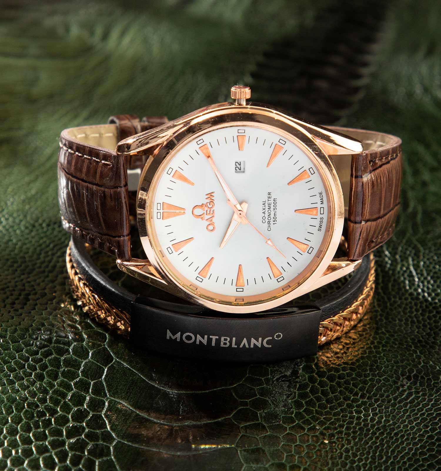 ساعت مچی چرم مردانه Omega مدل 41911