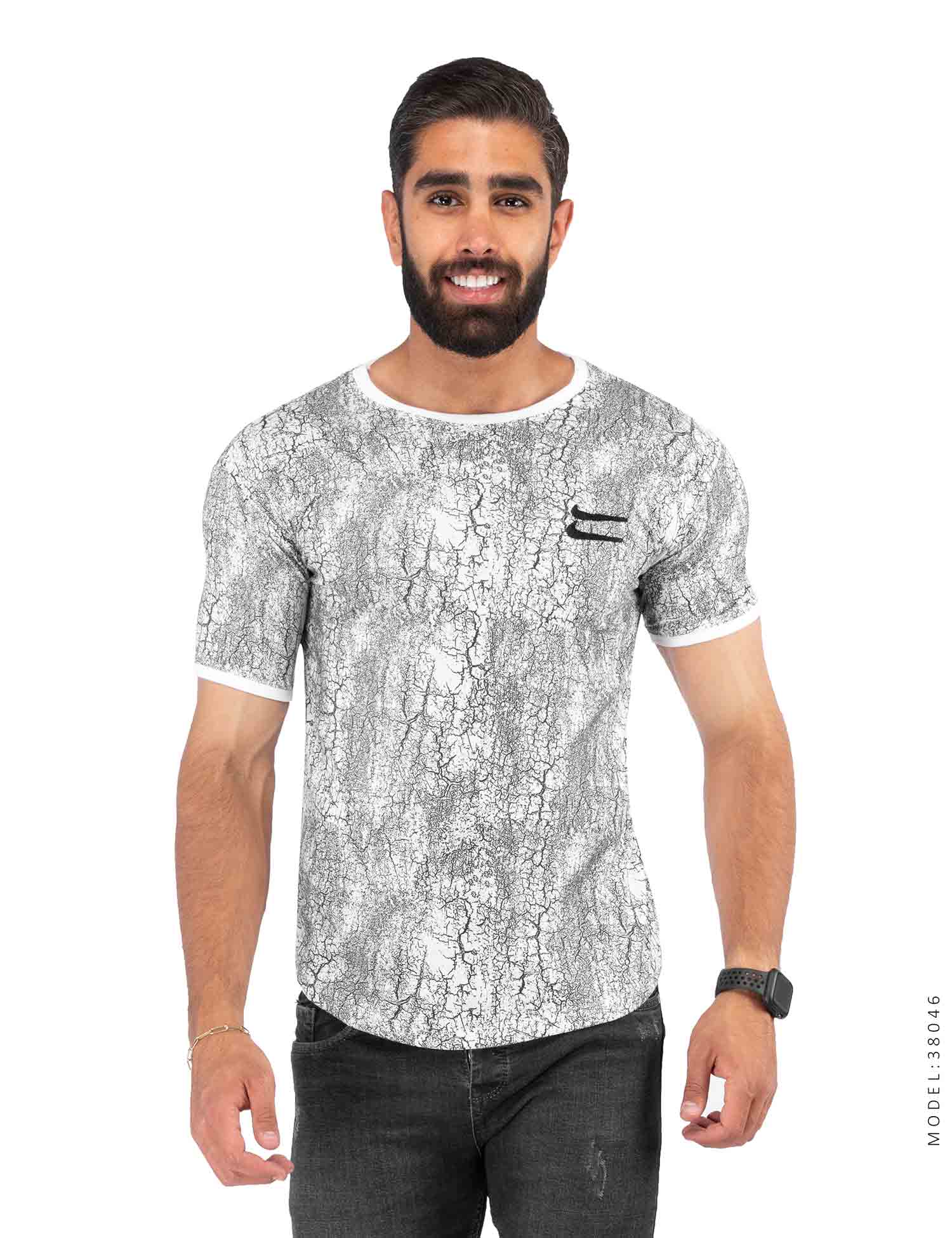 تیشرت مردانه طرحدار یقه گرد Nike مدل 38046