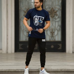 تیشرت شلوار مردانه مدل Crossfit سورمه ای