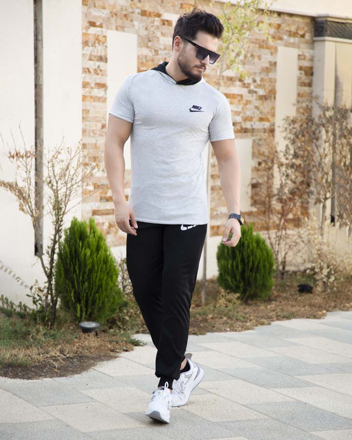 ست تیشرت شلوار Nike مدل OLES طوسی روشن