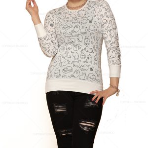 تیشرت طرح گربه مدل 1030