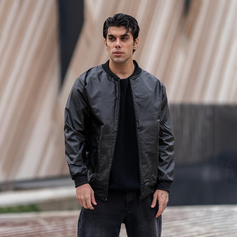 کاپشن چرم مردانه Borna مدل 1218