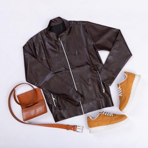 کاپشن چرم مردانه Taban مدل 1494