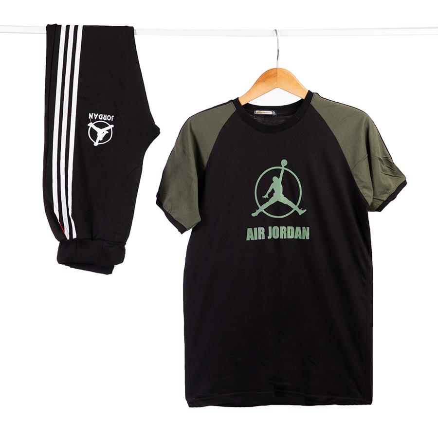 تیشرت شلوار مردانه AirJordan_Green مدل 2055