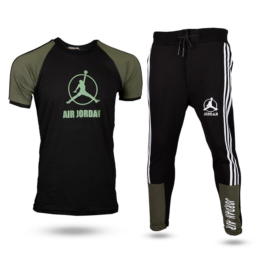 تیشرت شلوار مردانه AirJordan_Green مدل 2055