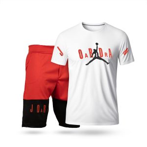 ست تیشرت شلوارک JordanWhite مدل 2391