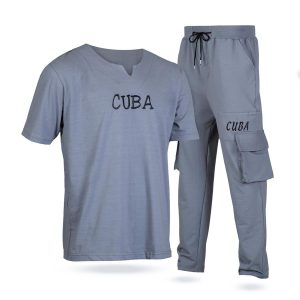 تیشرت شلوار مردانه Gray CUBA مدل 2594