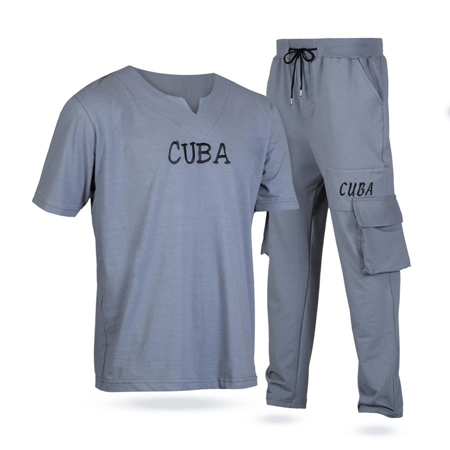 تیشرت شلوار مردانه Gray CUBA مدل 2594