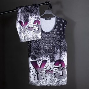 ست رکابی شلوارک Y3 مدل 3088