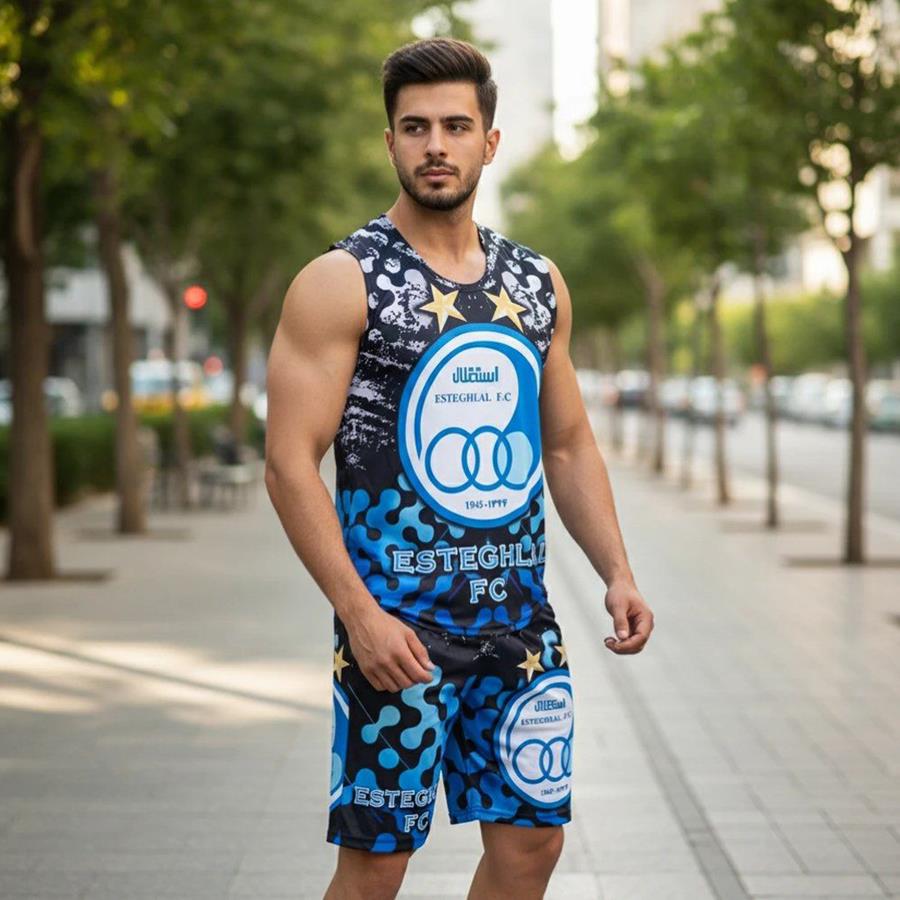 رکابی شلوارک Blue-Esteghlali مدل 3282