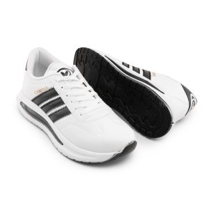 کفش اسپرت Adidas مردانه سفید بندی چرم مصنوعی مدل 46325