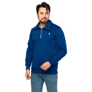 بلوز دورس نیم زیپ یقه دار polo مدل 46079