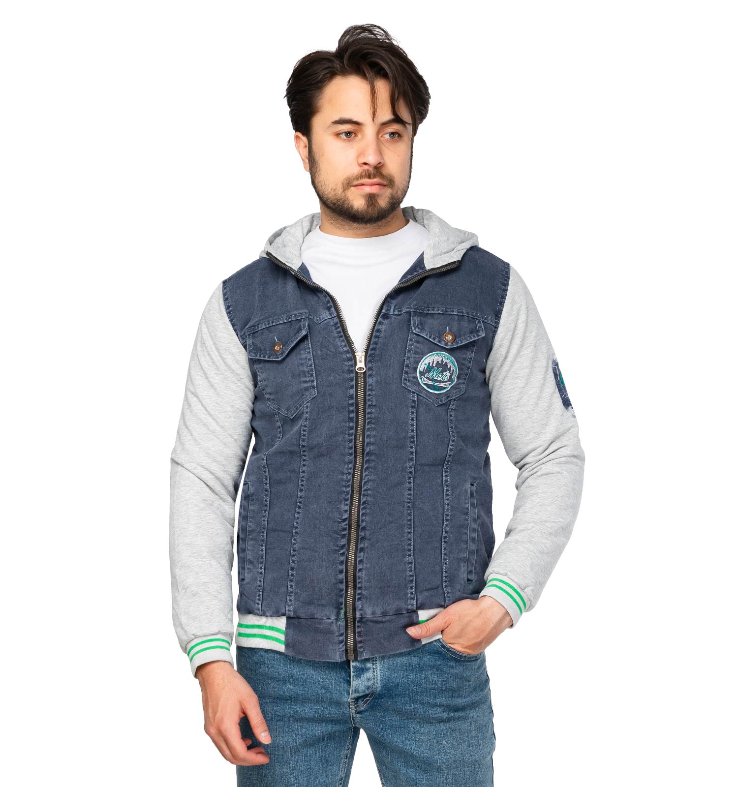 کاپشن بامبر لی مردانه کلاهدار مدل 46105