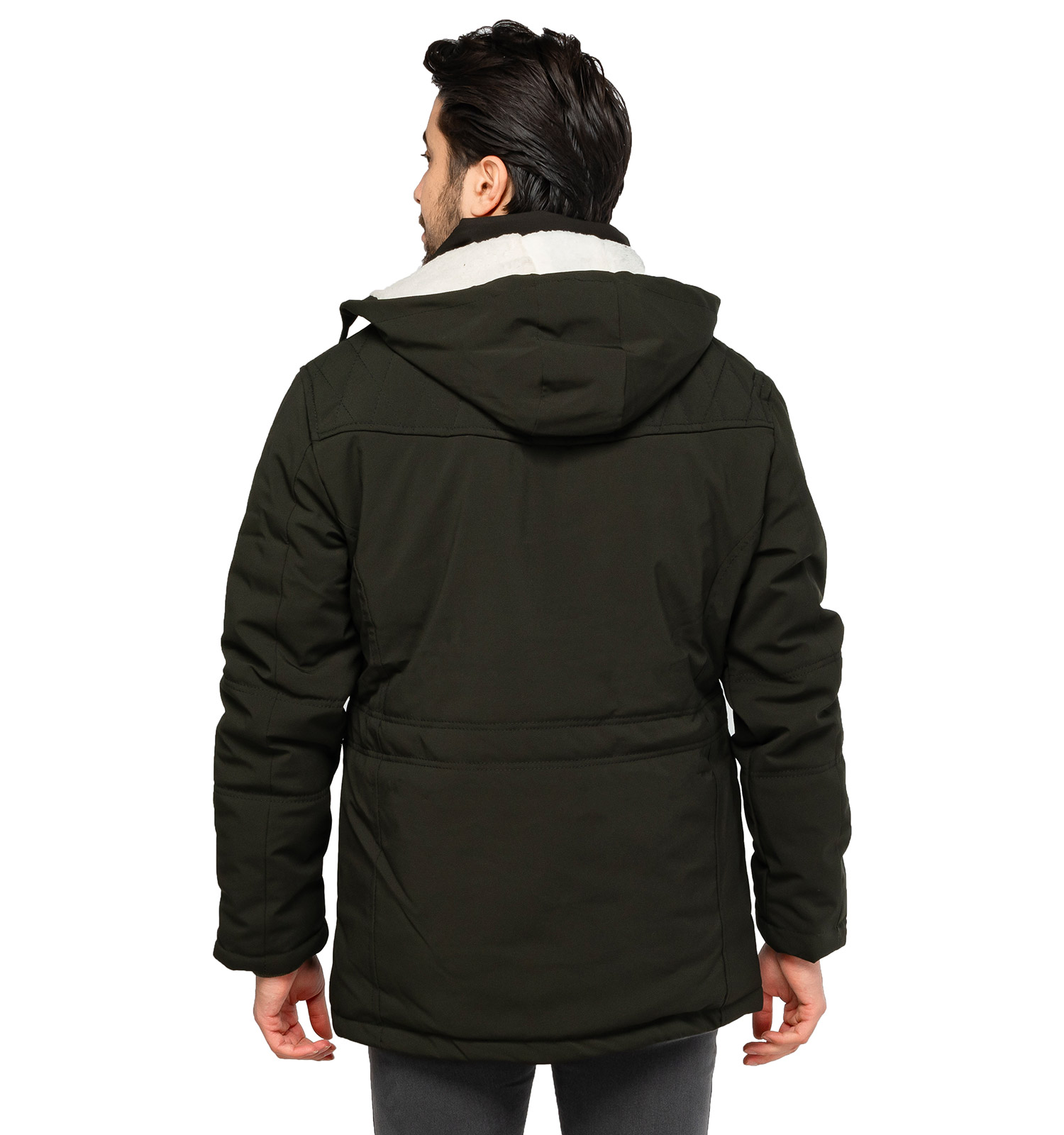 کاپشن برزنتی مردانه کلاهدار مدل 46319