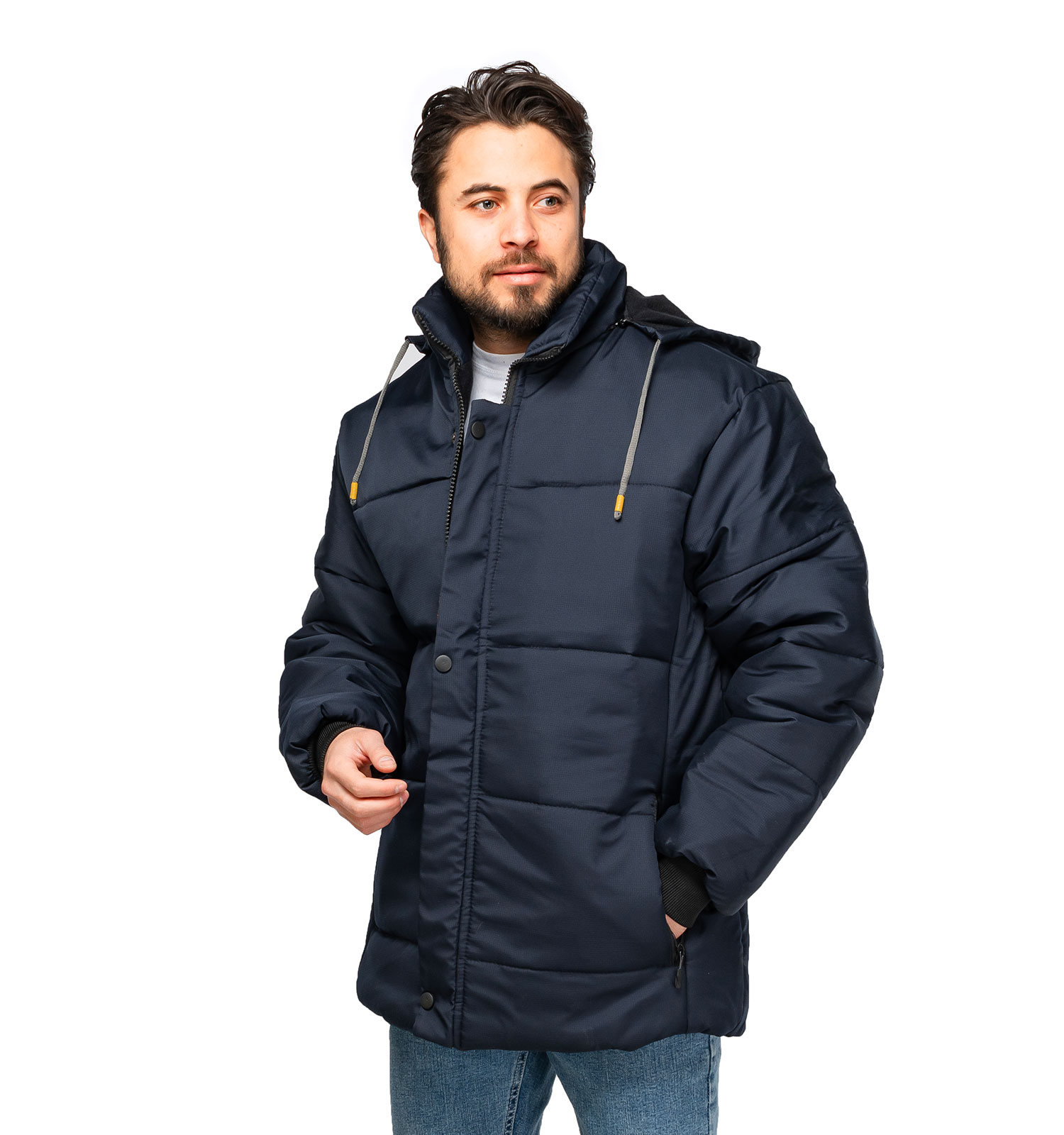 کاپشن مموری مردانه بادی سرمه ای مدل 46213