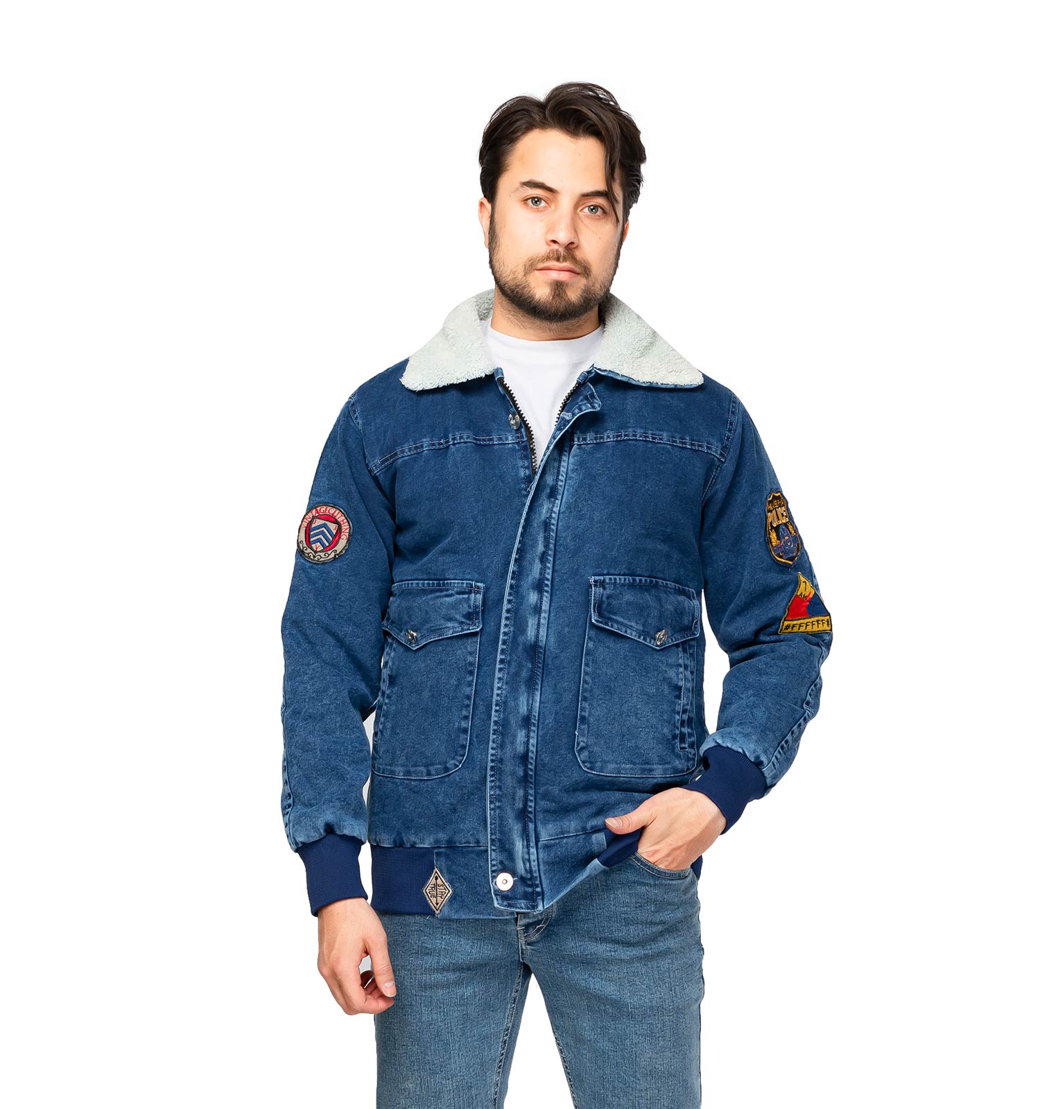 کاپشن لی مردانه یقه خز دار مدل 46108