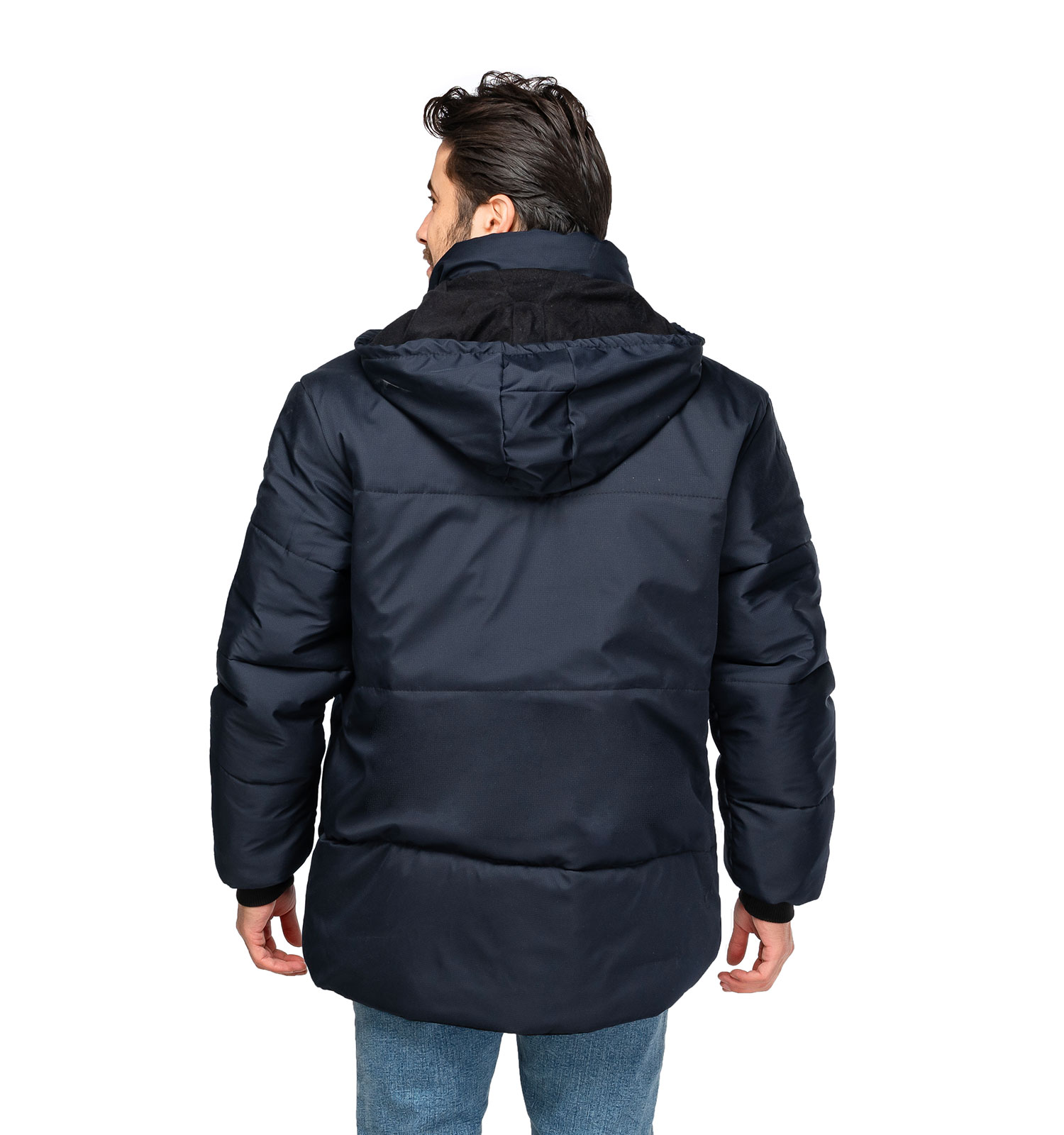 کاپشن مموری مردانه بادی سرمه ای مدل 46213