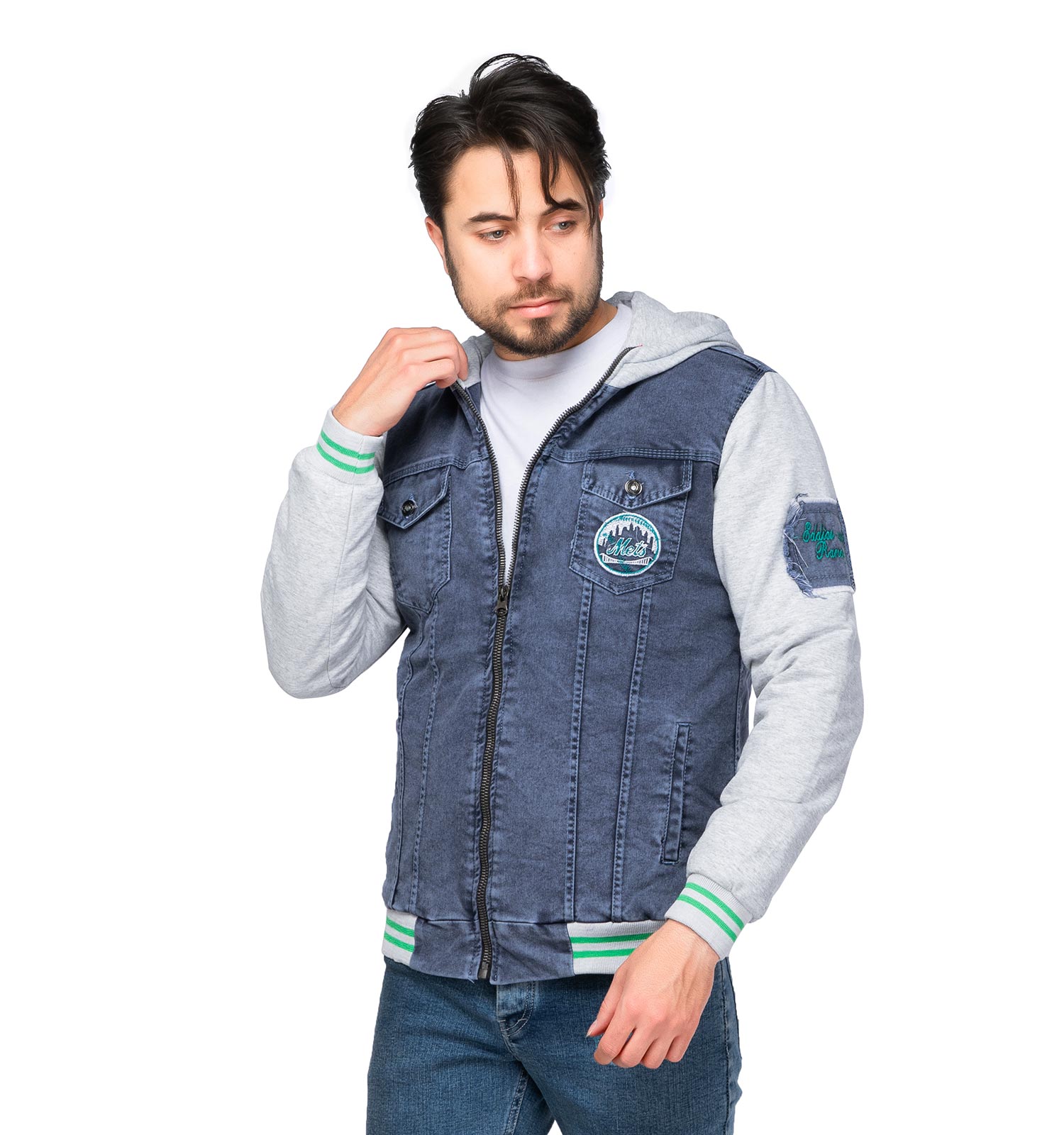 کاپشن بامبر لی مردانه کلاهدار مدل 46103