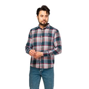 پیراهن اسپرت خارخورده مردانه آستین بلند چهارخانه مدل 45993